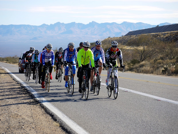 Sticking together through the Madera Canyon area.