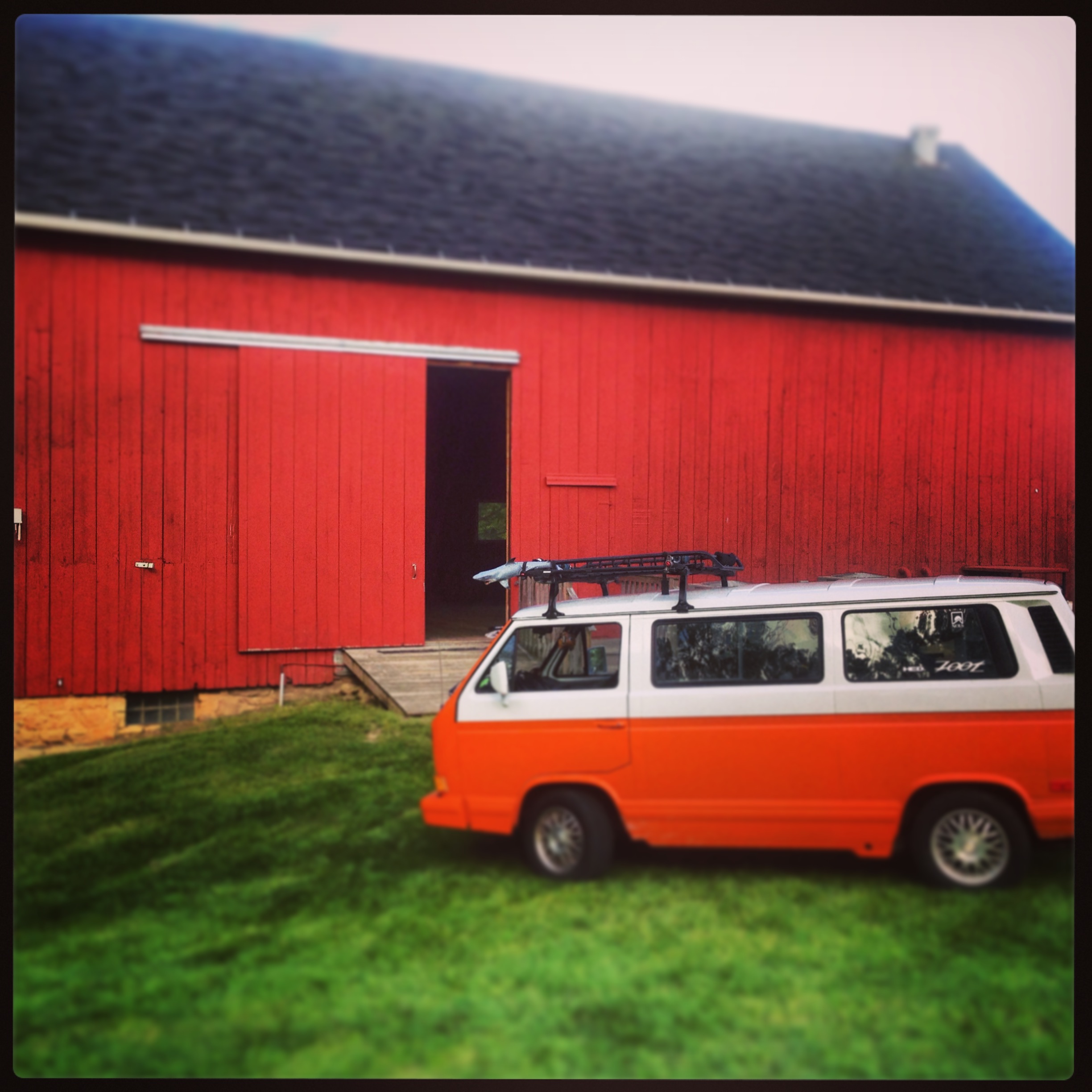 The red barn housed The Cycling House campers.