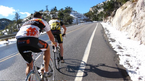 Frank Brummer and Kevin Raymond at mile 13 on Mt. Lemmon.