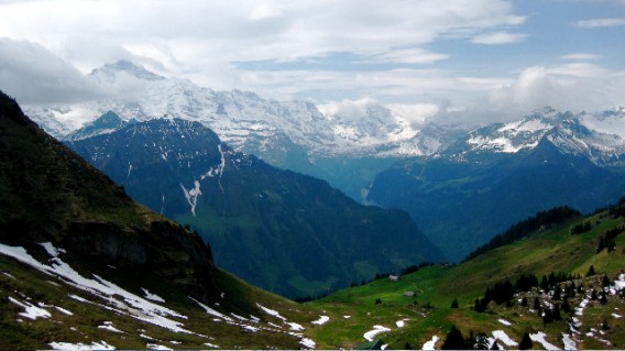 Trail run in the Swiss Alps