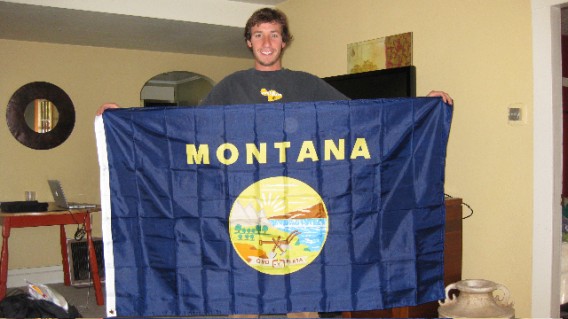 Montana Flag flown at the World Cup