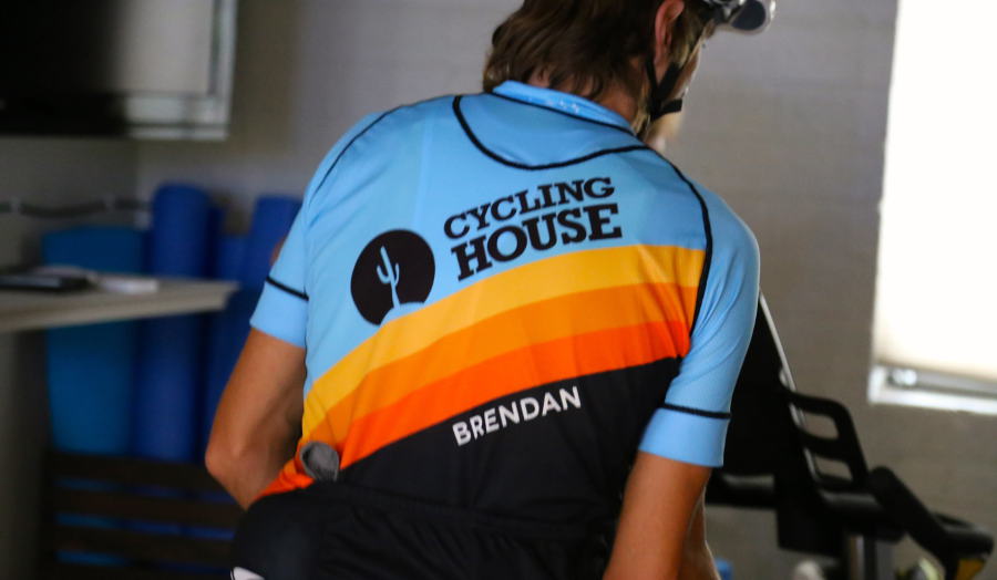 You'll never have to wonder who you're following with the new cycling Cycling House staff jersey. 